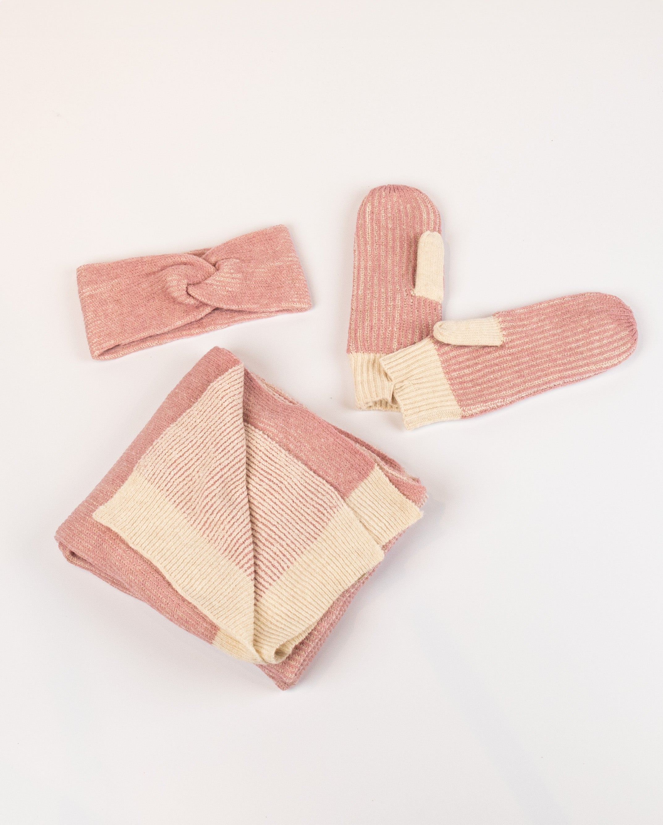 NUCAMILLE SET (Stirnband/handschuhe/schal) - Lilas