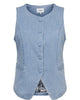 NUALETTA - VEST - Light Blue Denim