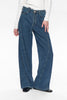 NUBROOKLYN -  HR WIDE STITCH JEANS - Medium Blue Denim