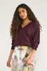 NUDAYLETTA LUREX V-NECK PULLOVER - Fig