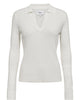 NUSEBILA POLO BLOUSE - Cloud Dancer